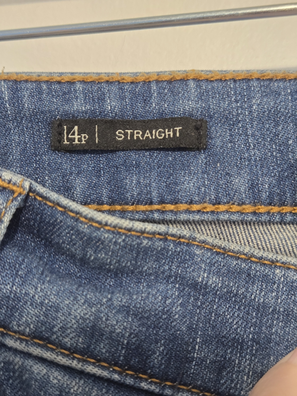 Talbots Petite Straight Leg Jeans Size 14P Medium Wash Stretch Classic Denim - Picture 4 of 7